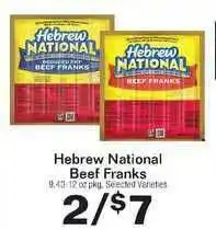 County Market Hebrew National Beef Franks offer
