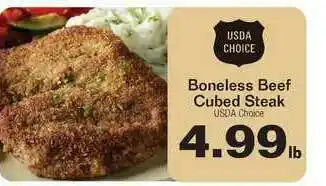 County Market Boneless Beef Cubed Steak offer