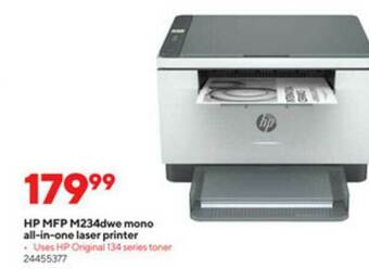 Staples HP MFP M234dwe Mono All-in-one Laser Printer offer