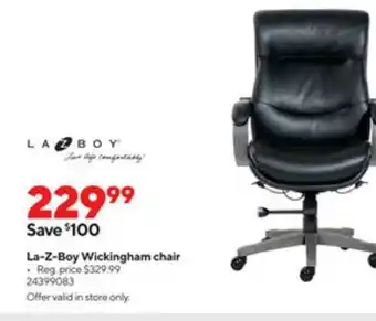 Staples La-z-boy Wickingham Chair offer