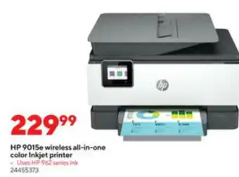 Staples HP 9015e Wireless All-in-one Color Inkjet Printer offer