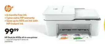 Staples HP Deskjet 4155e All-in-one Printer offer