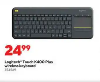 Staples Logitech Touch K400 Plus Wireless Keyboard offer
