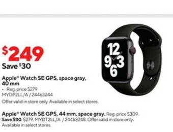Staples Apple Watch Se Gps , Space Gray 40mm , Apple Watch Se Gps, 44 Mm, Space Gray offer
