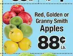 County Market Red, Golden Or Granny Smith Apples offer