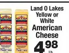 County Market Land O Lakes Yellow Or White American Cheese offer