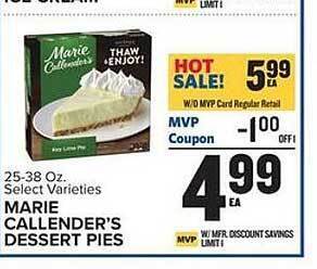 Food Lion Marie Callender's Dessert Pies offer