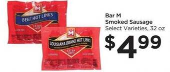 Foods Co Bar M Smoked Sausage offer