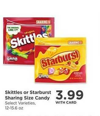 QFC Skittles Or Starburst Sharing Size Candy offer