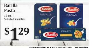 Rosauers Barilla Pasta offer