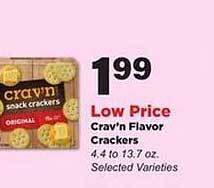 Stater Bros Crav'n Flavor Crackers offer