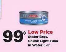 Stater Bros Stater Bros Chunk Light Tuna In Water offer