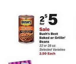 Stater Bros Bush's Best Baked Or Grillin' Beans offer