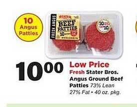 Stater Bros Stater Bros Angus Ground Beef Patties offer