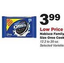 Stater Bros Nabisco Family Size Oreo Cookies offer