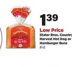 Stater Bros Stater Bros Country Harvest Hot Dog Or Hamburger Buns offer