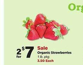 Stater Bros Organic Strawberries offer