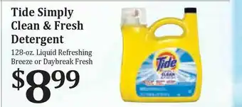 Rosauers Tide Simply Clean & Fresh Detergent offer