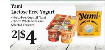Rosauers Yami Lactose Free Yogurt offer