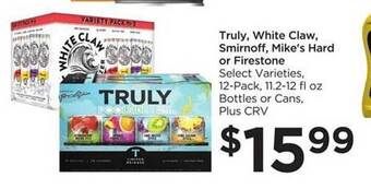 Food 4 Less Truly, White Claw, Smirnoff, Mike's Hard Or Firestone offer