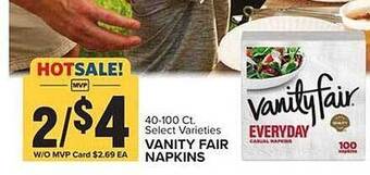 Food Lion Vanity Fair Napkins offer