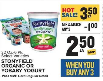 Food Lion Stonyfield Organic Or Yobaby Yogurt offer