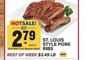 Food Lion St. Louis Style Pork Ribs offer