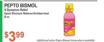Health Mart Pepto Bismol 5 Symptom Relief offer