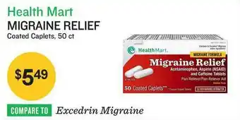 Health Mart Migraine Relief Coated Caplets, 50 Ct offer