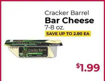 Roche Bros Cracker Barrel Bar Cheese 7-8 Oz. offer