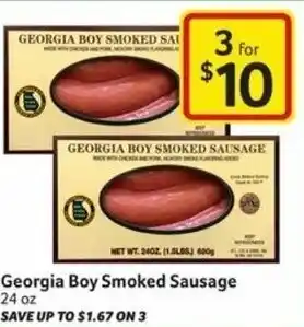 Harveys Supermarkets Georgia Boy Smoked Sausage 24oz offer