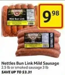 Harveys Supermarkets Nettles Bun Link Mild Sausage 2.5lb offer