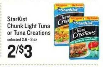 StarKist Chunk Light Tuna Or Tuna Creations