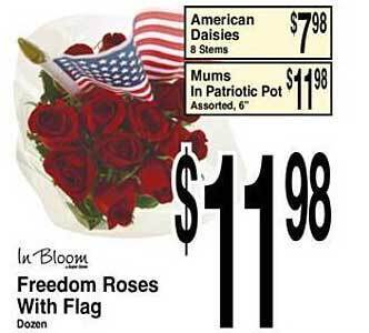 Superior Grocers Freedom Roses With Flag offer