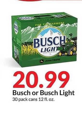 Hy-Vee Busch Or Busch Light offer