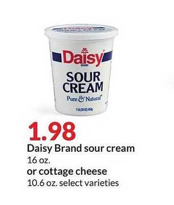Hy-Vee Daisy Brand Sour Cream Or Cottage Cheese offer