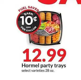 Hy-Vee Hormel Party Trays offer