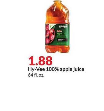 Hy-Vee Hy-Vee 100% Apple Juice offer