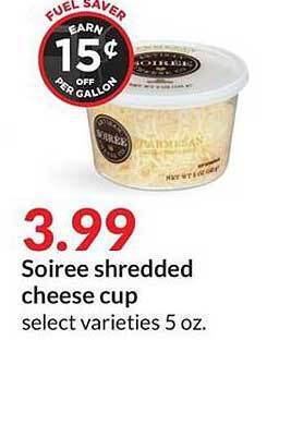 Hy-Vee Soiree Shredded Cheese Cup offer