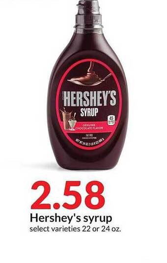 Hy-Vee Hershey's Syrup offer