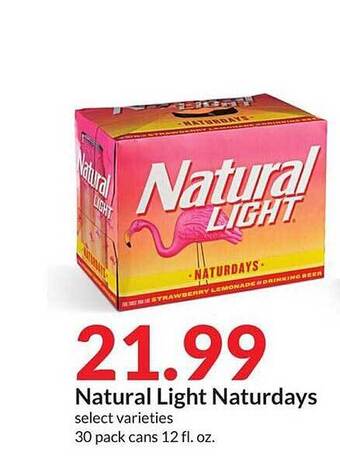Hy-Vee Natural Light Naturdays offer