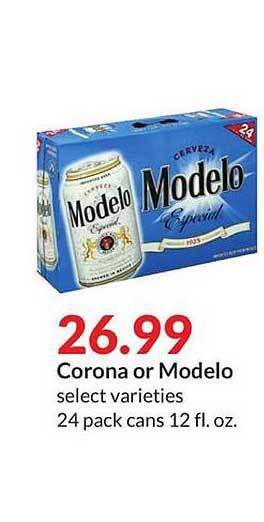 Hy-Vee Corona Or Modelo offer