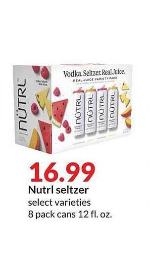 Hy-Vee Nutrl Seltzer offer