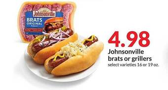 Hy-Vee Johnsonville Brats Or Grillers offer
