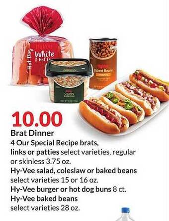 Hy-Vee Brat Dinner offer