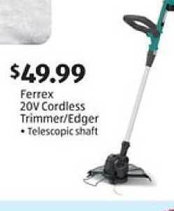 Aldi Ferrex 20v Cordless Trimmer-edger offer