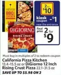 Harveys Supermarkets California Pizza Kitchen 13.4-15.5 oz offer