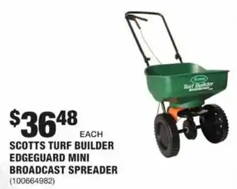 The Home Depot Scotts Turf Builder Edgeguard Mini Broadcast Spreader 100664982 offer
