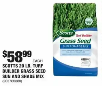 The Home Depot Scotts 20 Lb. Turf Builder Grass Seed Sun and Shade Mix 203760880 offer