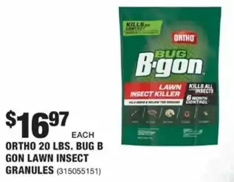 The Home Depot Ortho 20 LBS. Bug B Gun Lawn Insect Granules 315055151 offer